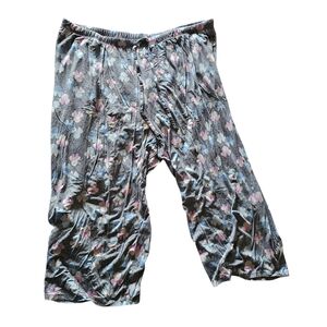 Disney Floral Lounge Pajama Pants Gray Soft Stretch XXL